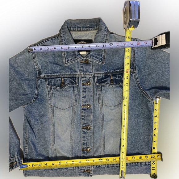🤠 🧲CLASSIC & Vintage Western /Southwestern Denim Jean Jacket | Size Large / 10 - Picture 9 of 17